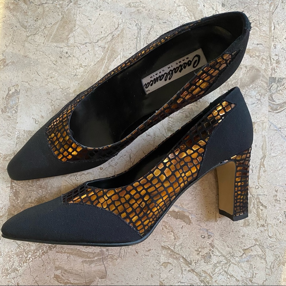 Elegant Slip On Pump Costablanka Black Spain Size9
